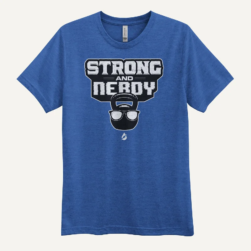 Overstock Strong And Nerdy Men's Triblend T-Shirt