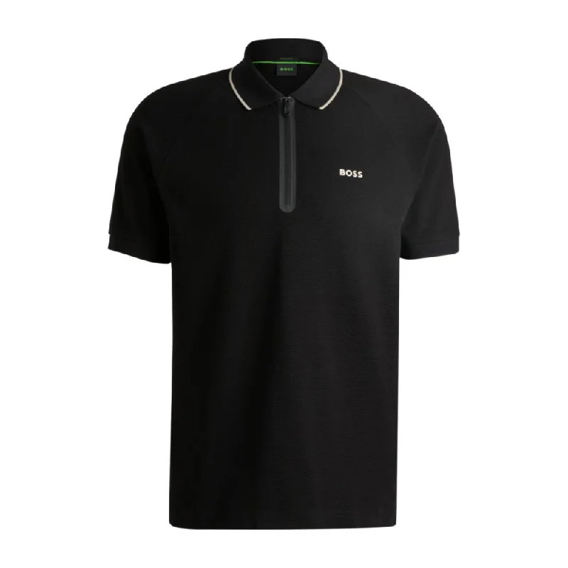Now or Never Structured-cotton polo shirt with contrast logo