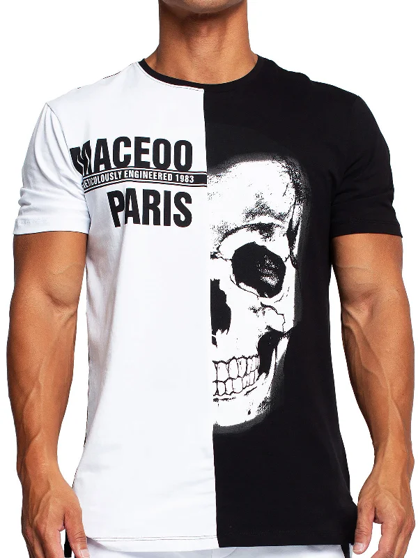 Best Deals Tee HalfHalf Black
