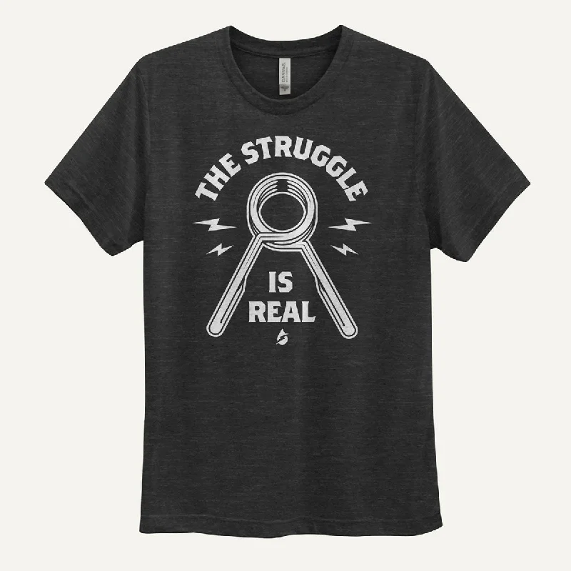 Act Now The Struggle Is Real: Spring Collar Men's Triblend T-Shirt