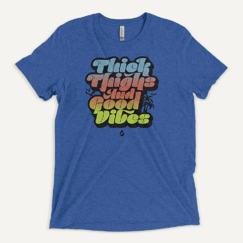 Must-Have Deals Thick Thighs And Good Vibes Men's Triblend T-Shirt