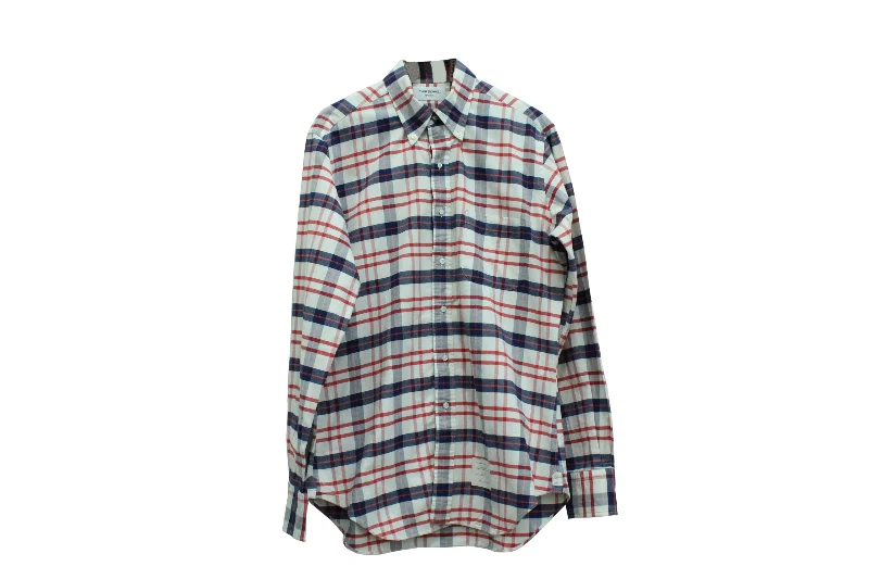 Unmissable Offer Thom Browne Check-Pattern Shirt in Multicolor Cotton