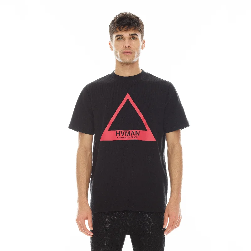 Weekend Bargains to Relish Triangle Logo Tee In Black & Red