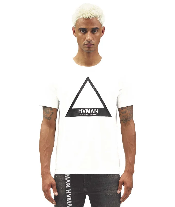 Weekend Deals to Make You Happy Triangle Logo Tee In White