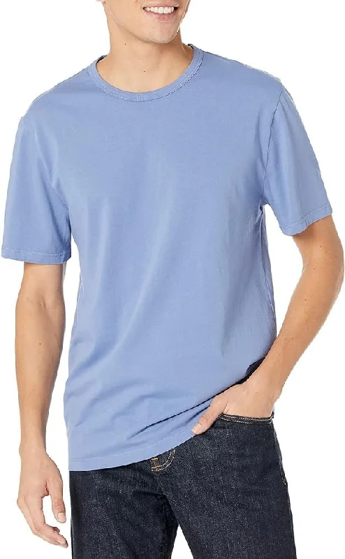 Now or Never Vince Men's Garment Dye Short Sleeve Light Blue Crew Neck T-Shirt
