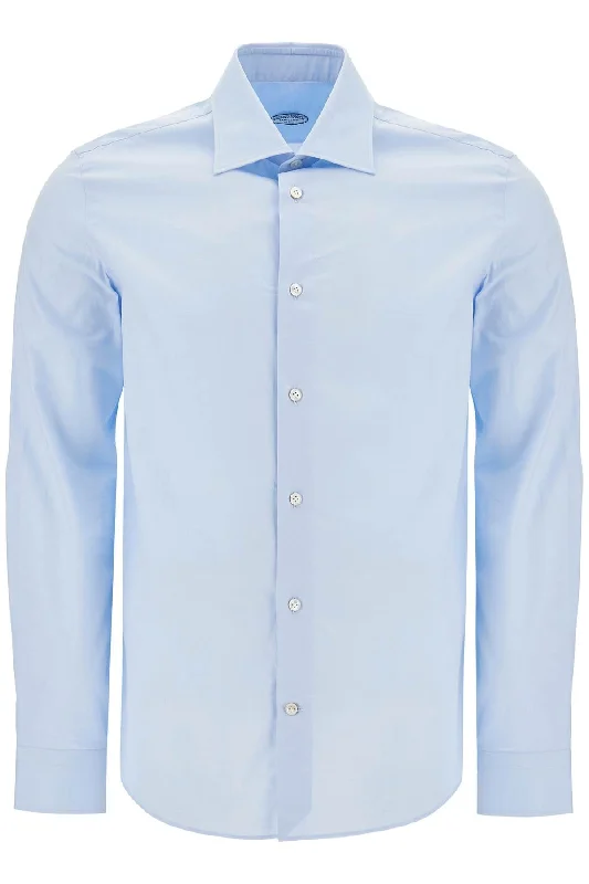 Clearance Sale Vincenzo Di Ruggiero Men's Slim Fit Twill Shirt For Men
