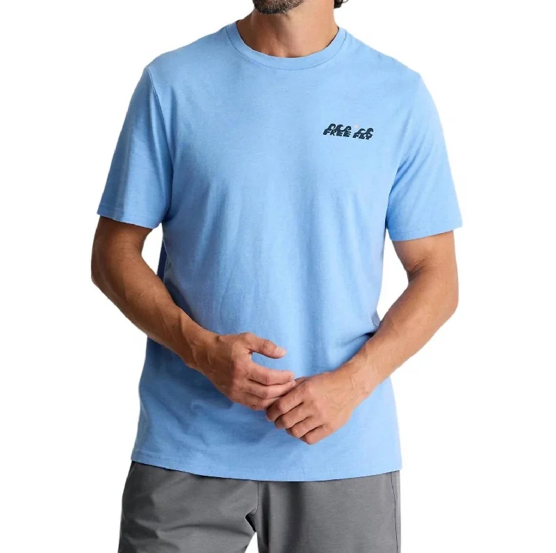 Major Deal Voyager Tee In Heather Ocean Blue