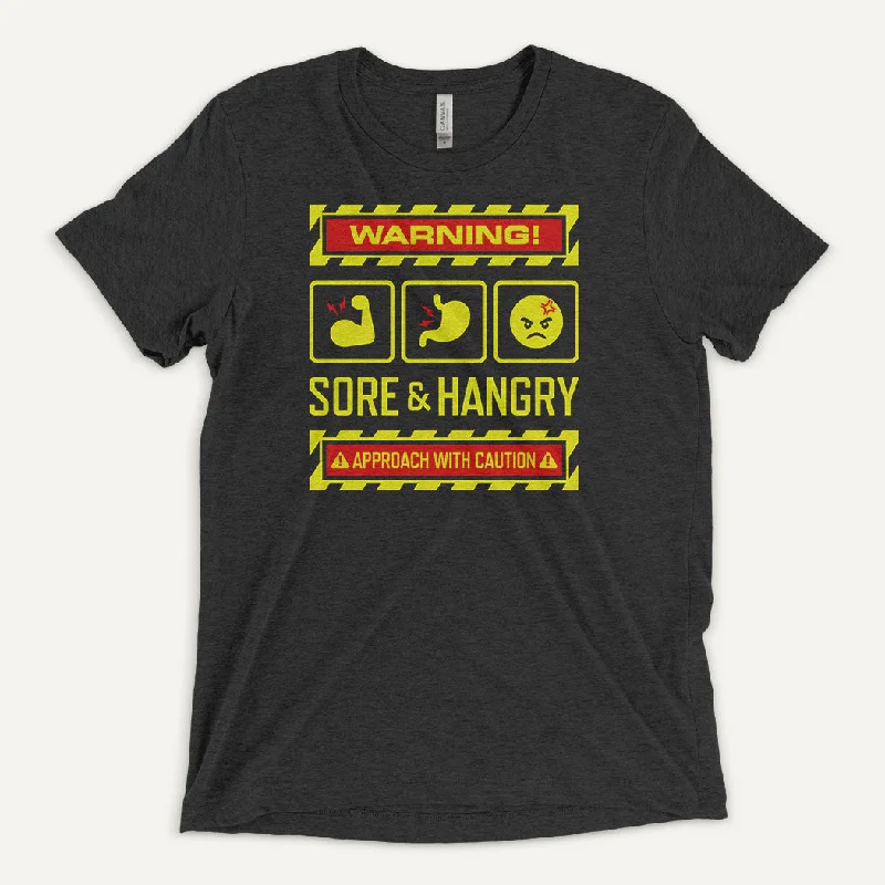 Quick Sale Warning Sore And Hangry Men’s Triblend T-Shirt