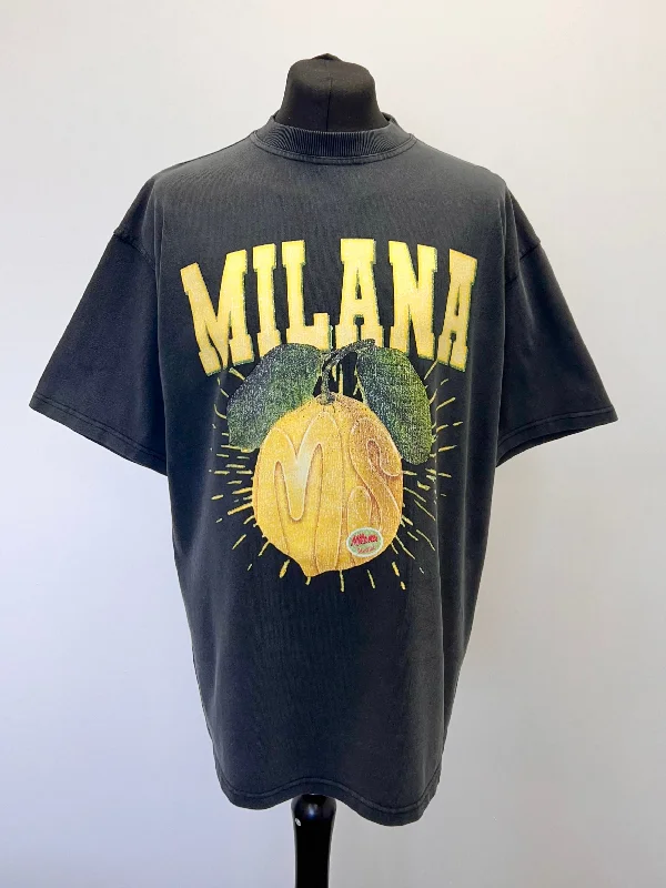 New Deals Washed Black Lemon Heavyweight T-shirt.