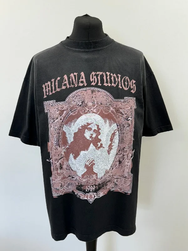 Bargain Prices Washed Black Saint Heavyweight T-shirt.