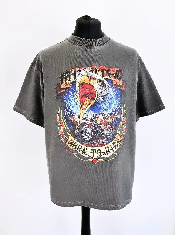 Sale Event Washed Charcoal Heavyweight Eagle T-shirt.