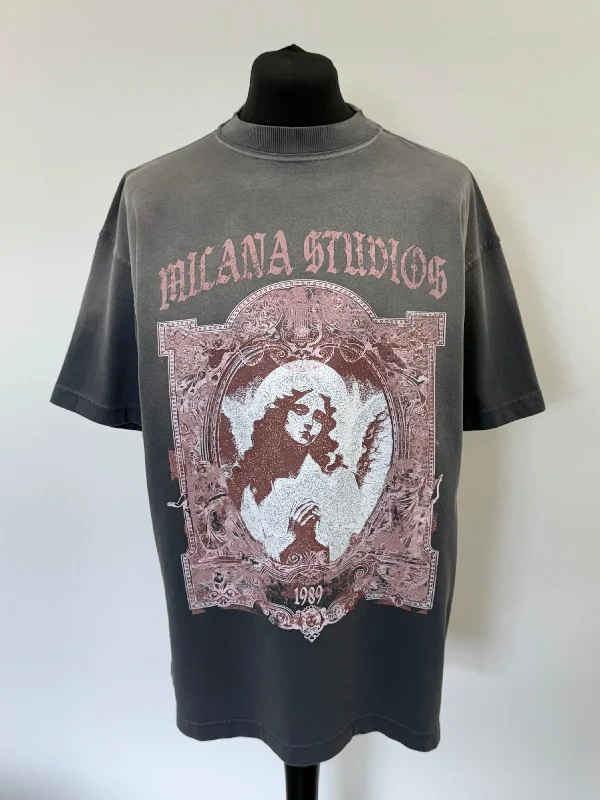 Early Access Washed Grey Saint Heavyweight T-shirt.