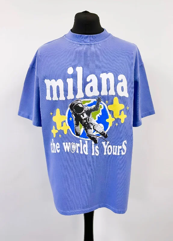 Midnight Madness Washed Lilac Space Heavyweight T-shirt.