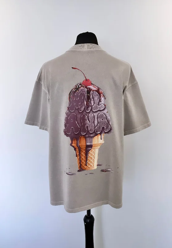 Bargain Alert Washed Taupe Heavyweight Ice Cream T-shirt.