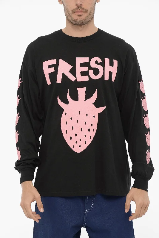 Great Deal Westfall Crew-Neck Cotton T-shirt with Contrast Print