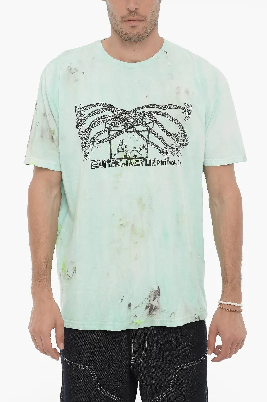 Year-End Sale Westfall Dirty Effect Crew-neck T-Shirt with Front Print