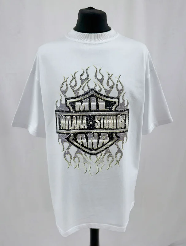Sneak Peek Sale White Harley Heavyweight T-shirt.