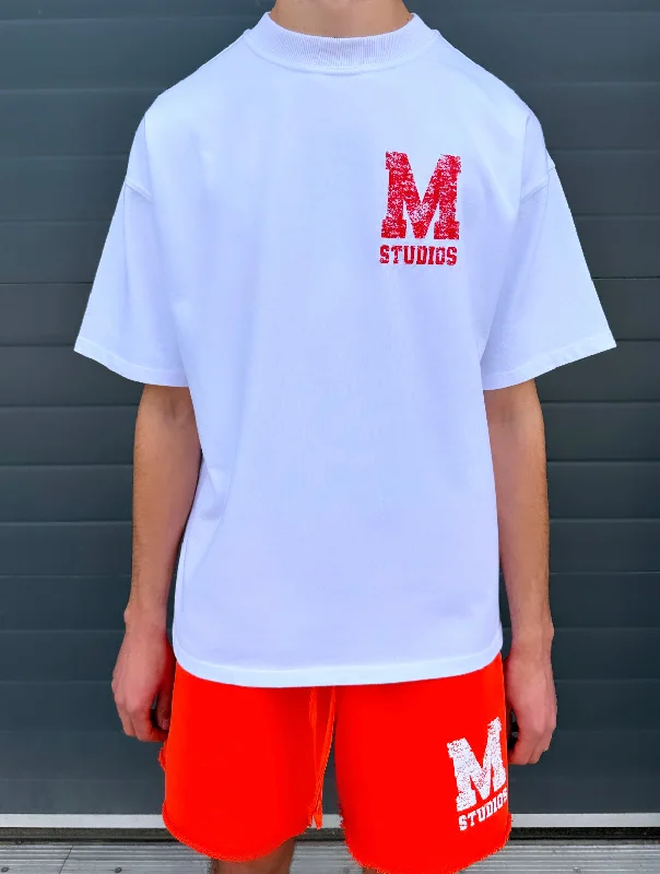 Members Only White Heavyweight M T-shirt.