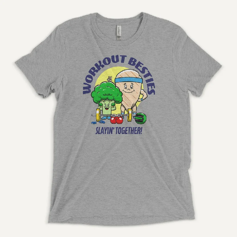 Stock Clearance Workout Besties Chicken Breast And Broccoli Men’s Triblend T-Shirt